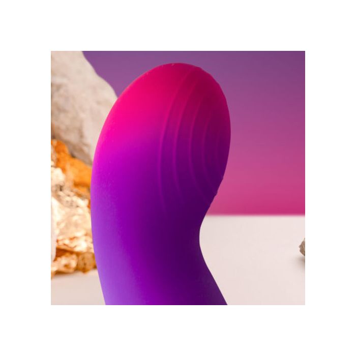 Vibrator Punct G Rocks Off Glo-Girl Vibe, detaliu varf texturat