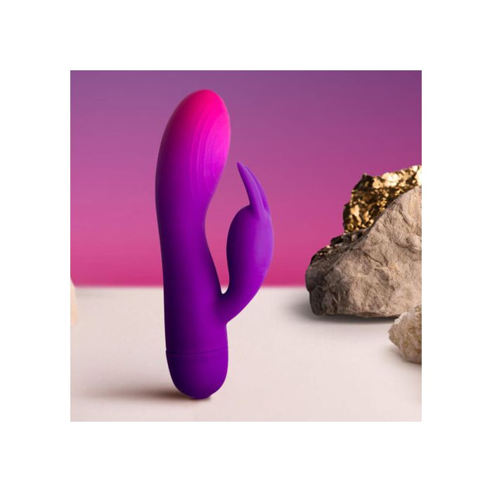 Vibrator Rabbit Rocks Off Glo-Girl, produs langa pietre decorative