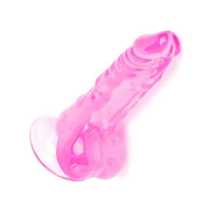 Mini Dildo Realistic cu scrot Crystal Jellies VSCNOVELTY, roz candy