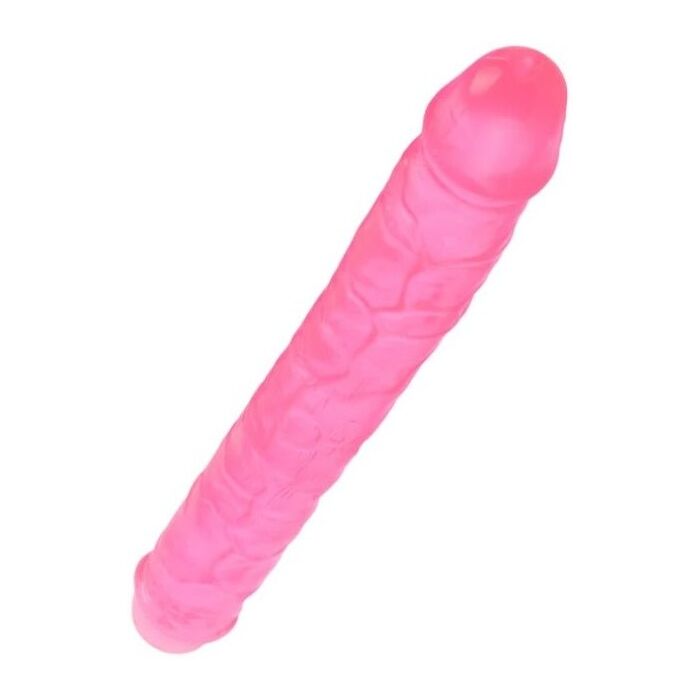 Dildo Dublu Crystal Jellies VSCNOVELTY, realistic, roz Natural