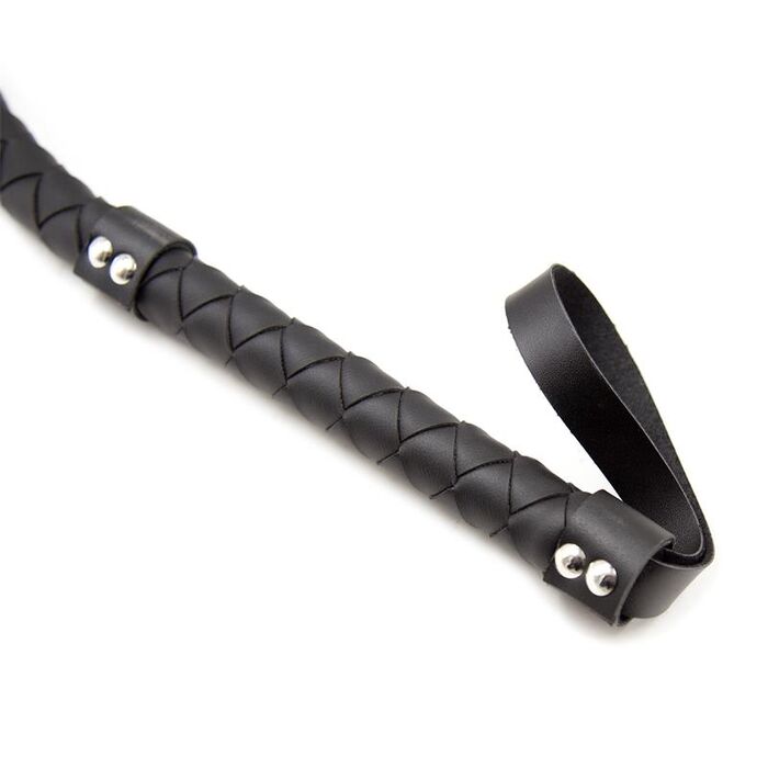 Bici Long Whip Negru LateToBed, gros plan impletitura