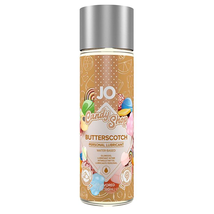Lubrifiant intim System JO Candy Shop H2O Butterscotch cu aroma de caramel, flacon de 60 ml