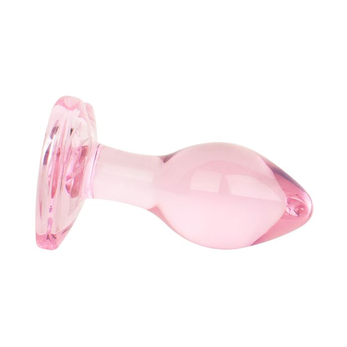 Anal Collection Easytoys - Anal Plug Glass Small - 7 cm vedere laterala
