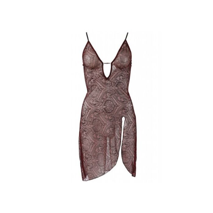 Bordeaux Red Dress with Glitter fara manechin