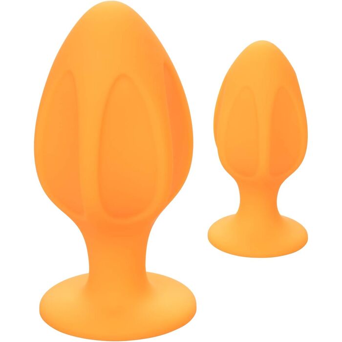 Set Dopuri Anale CalExotics Cheeky 2 Anal Plugs - Orange set cadou