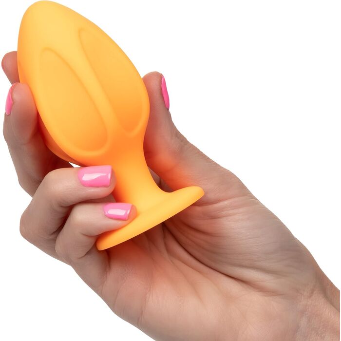 Set Dopuri Anale CalExotics Cheeky 2 Anal Plugs - Orange detaliu