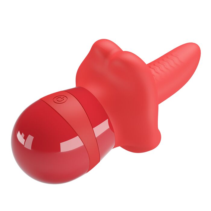 Limba Vibratoare Pretty Love Obelia Red - 10 Vibratii stimulatoare vedere laterala