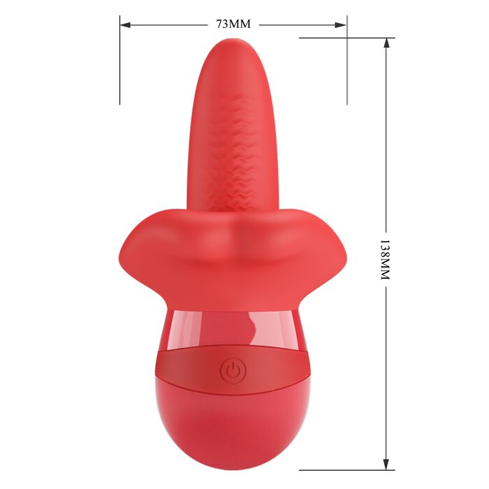 Limba Vibratoare Pretty Love Obelia Red - 10 Vibratii stimulatoare dimensiuni