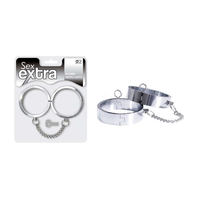 Jucarie pentru adulti Excellent Power Sex, catuse metalice argintii extra, 70 mm
