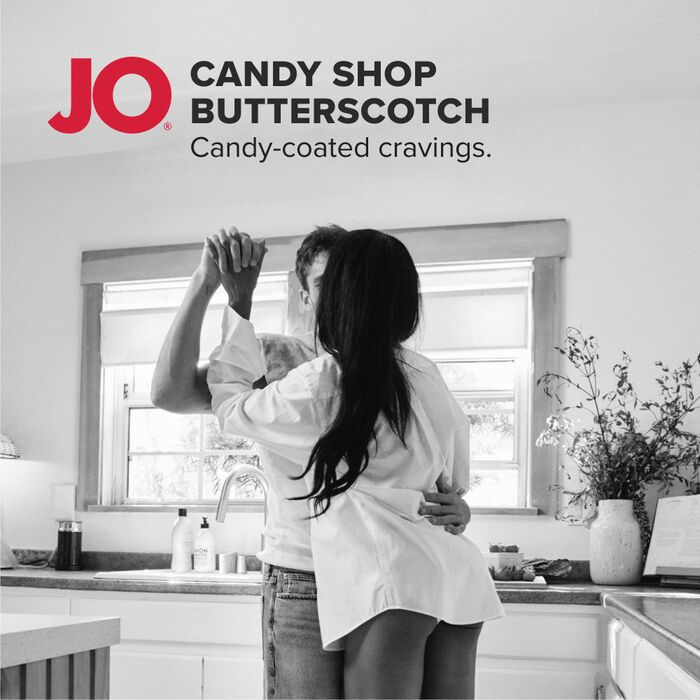 Reclama System JO Candy Shop Butterscotch, pofte glazurate cu bomboane