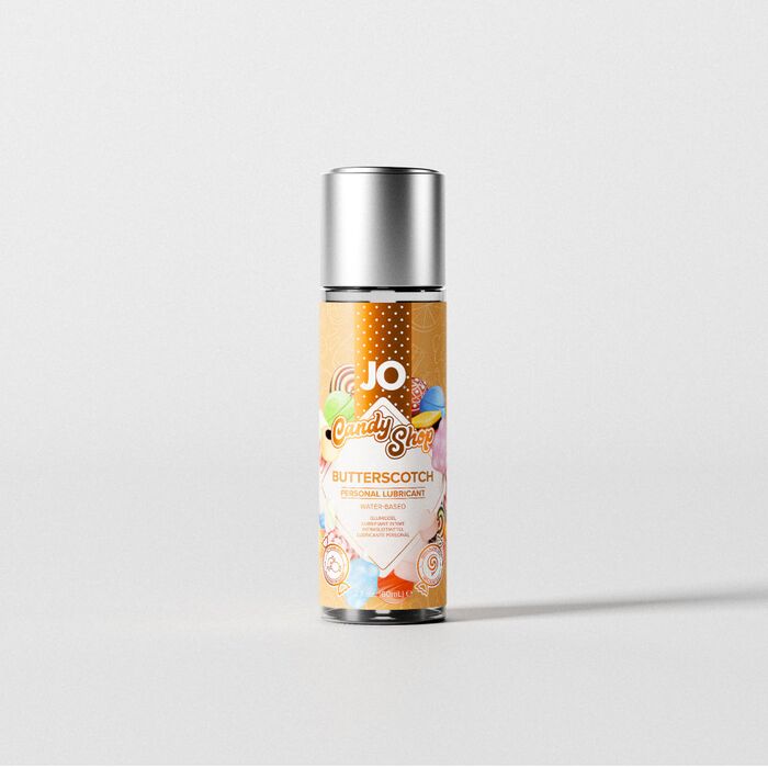 Flacon System JO Candy Shop H2O Butterscotch pe fundal deschis