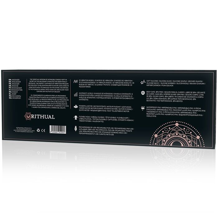 Aparat de Masaj Extern Rithual Akasha Wand 2.0 Black – Reincarcabil, Submersibil si Ultra-Flexibil
