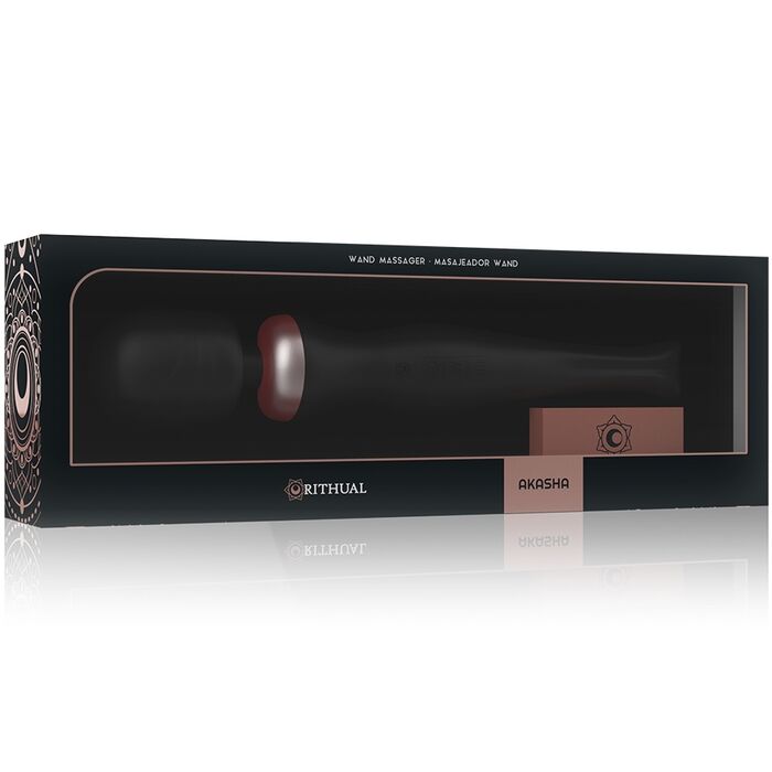 Aparat de Masaj Extern Rithual Akasha Wand 2.0 Black – Reincarcabil, Submersibil si Ultra-Flexibil