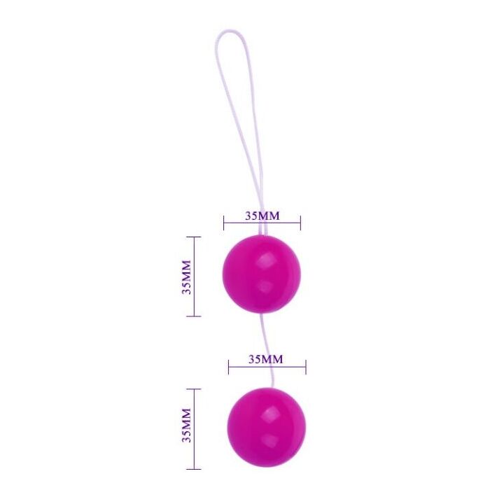 Diagrama cu dimensiuni: fiecare sfera are 35mm diametru