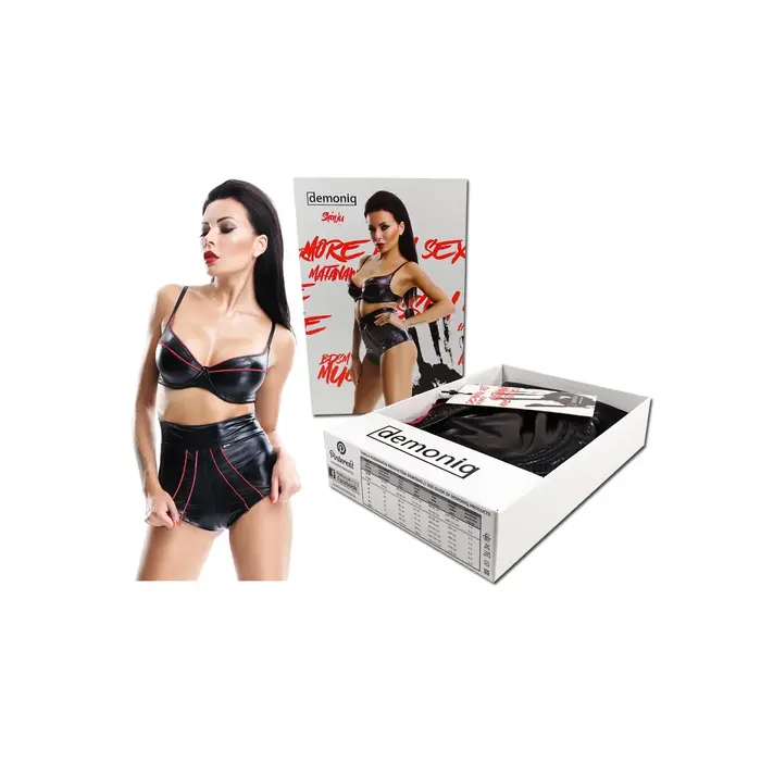 Set Shibari SHINJU, chiloti inalti, bustiera, sfori bondage ambalaj lux