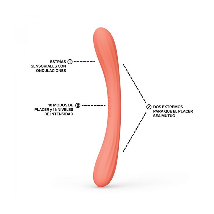 LELO BOOMERANG CORAL RED TESTER functii
