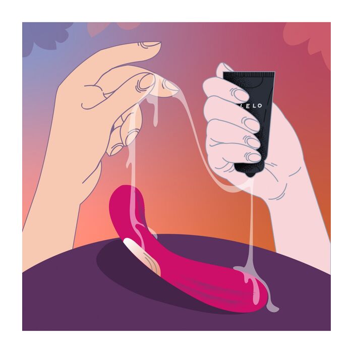 LELO BOOMERANG CORAL RED TESTER detaliu grafic