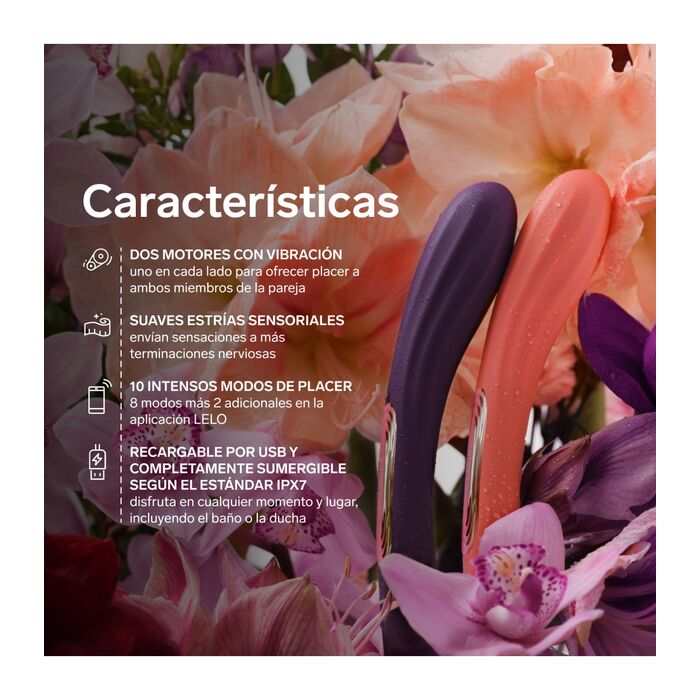 LELO BOOMERANG CORAL RED TESTER caracteristici