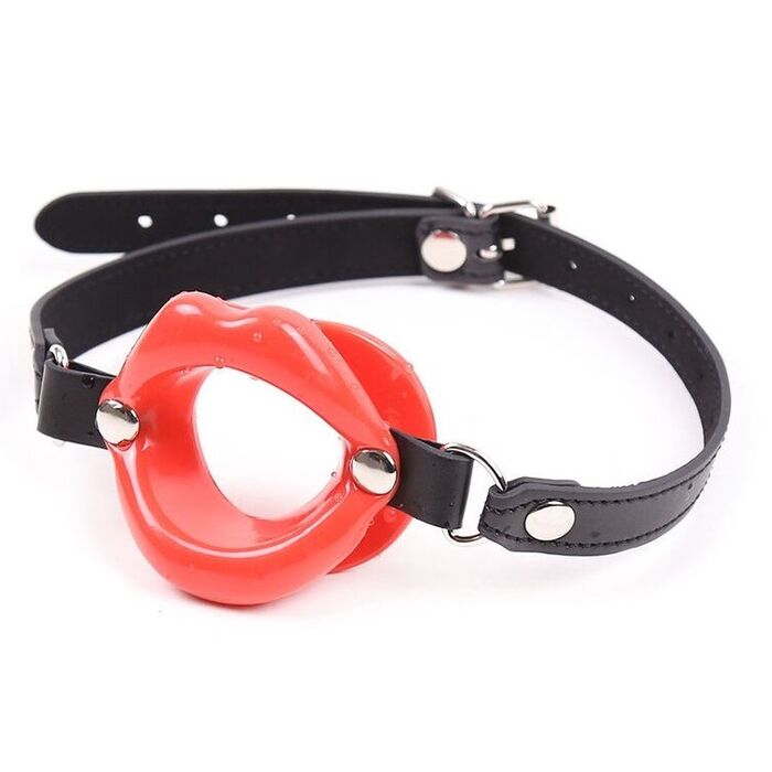 Gag Ohmama Fetish - Red Lip Gag With Strap vedere frontala