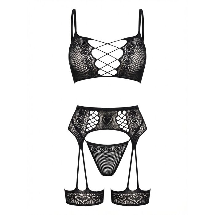 Set Lenjerie Intima Mood Swing Leg Avenue - Neagra