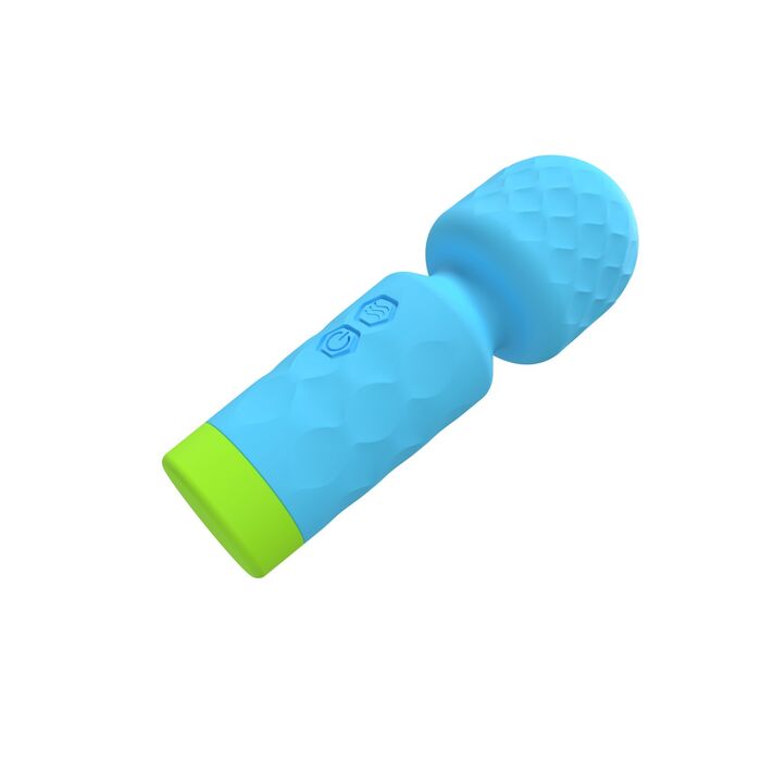 Mini Massager - Aparat Masaj Miky Vibrator - Albastru, 10 Vibratii vedere laterala