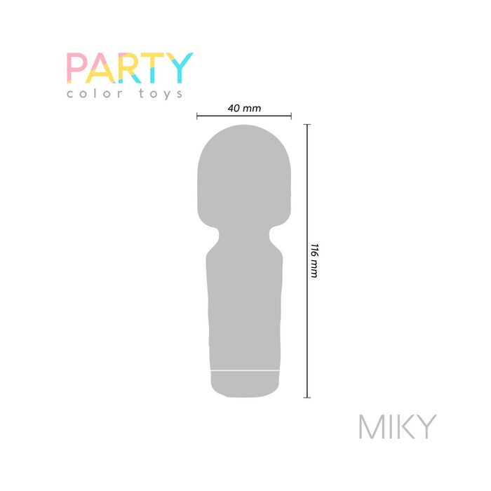 Mini Massager - Aparat Masaj Miky Vibrator - Albastru, 10 Vibratii dimensiuni