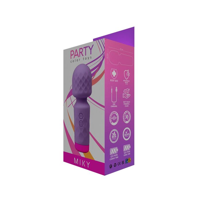Mini Massager - Aparat Masaj Miky Vibrator - Violet, 10 Vibratii
