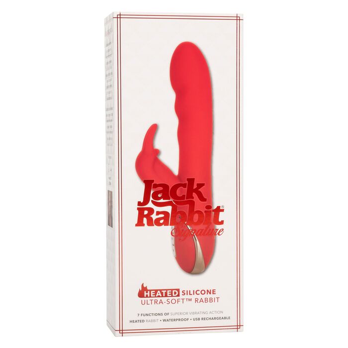 Vibrator rabbit cu incalzire Jack Rabbit Signature CalExotics rosu, detaliu panou control