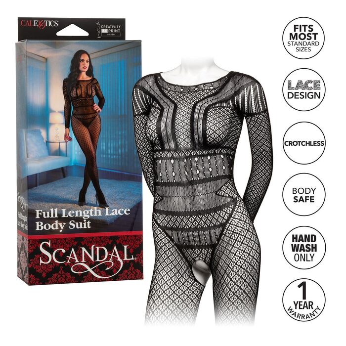 Body Dres Integral din Plasa cu Model Geometric Scandal CalExotics detaliu