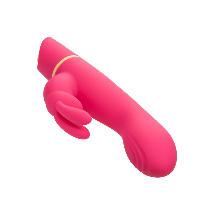 Vibrator rabbit cu doua motoare Love Bunny CalExotics roz, vedere de sus