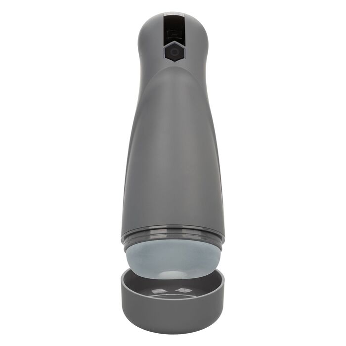 Masturbator automat cu vibratie si suctiune Milk Master CalExotics negru, vedere de ansamblu