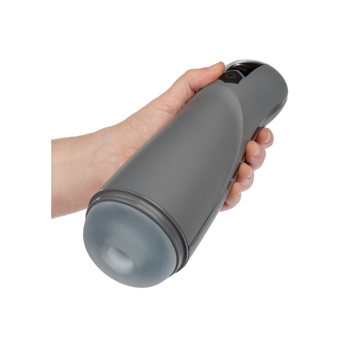 Masturbator automat cu vibratie si suctiune Milk Master CalExotics negru, vedere de sus