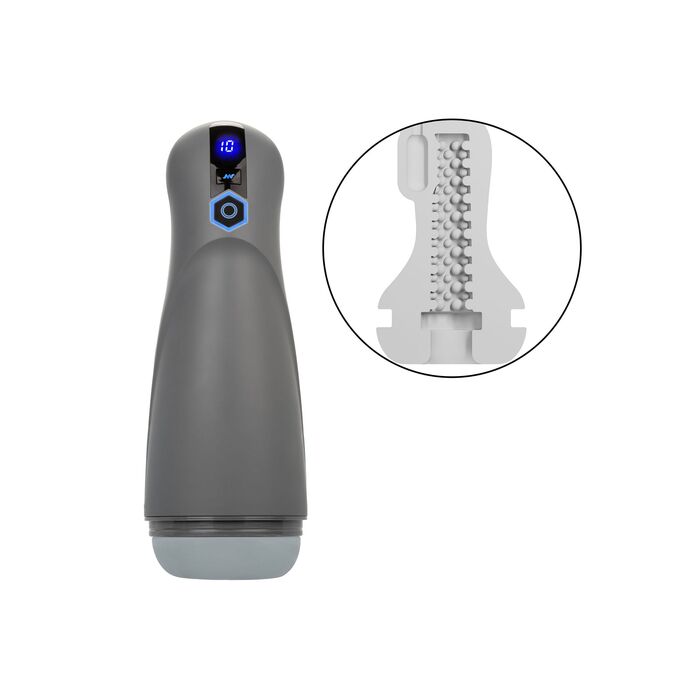 Masturbator automat cu vibratie si suctiune Milk Master CalExotics negru, cutie originala