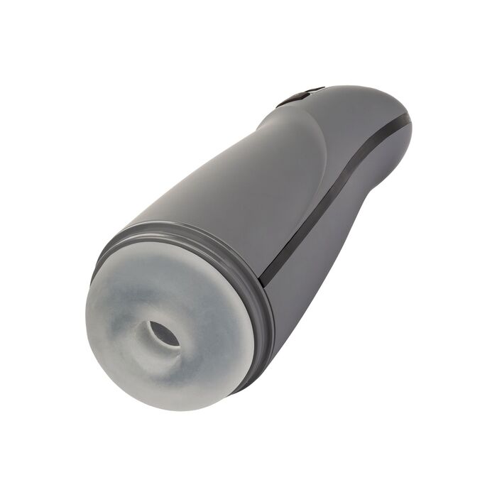 Masturbator automat cu vibratie si suctiune Milk Master CalExotics negru, detaliu capac detasabil