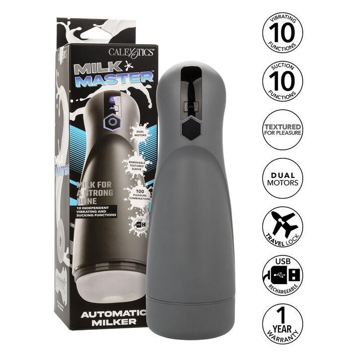 Masturbator Automat cu Vibratie si Suctiune Milk Master CalExotics