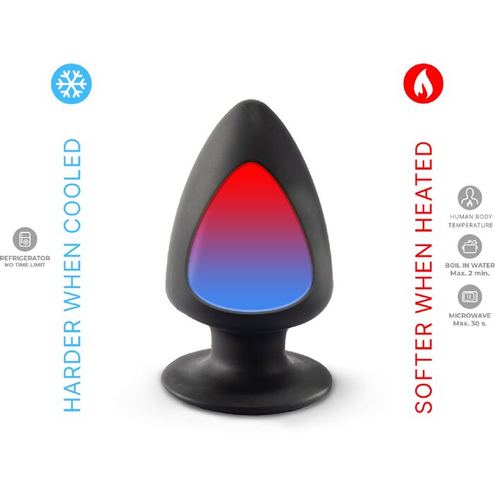 Plug Anal Silexd Model 1 Large, Negru cald-rece