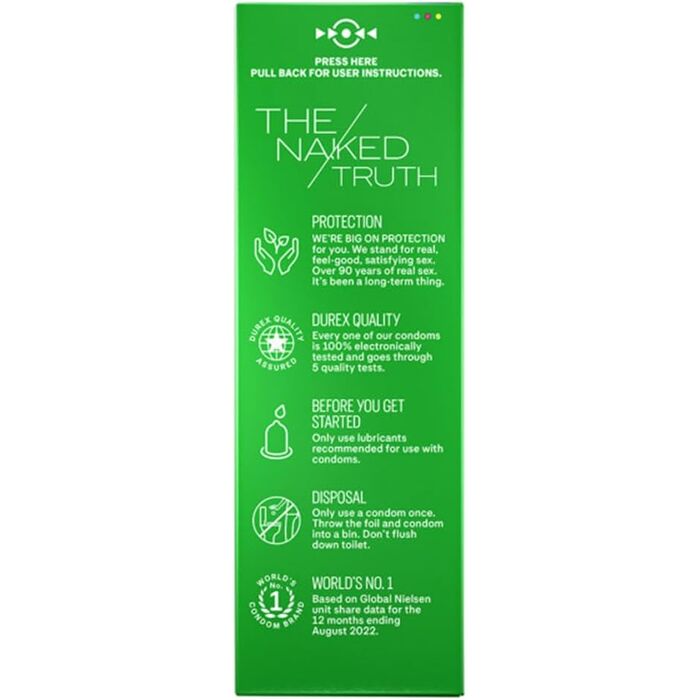 Durex Tropical Flavored Condoms, Natural Rubber Latex Lubricate Condoms for Men, Exciting Banana, Apple & Strawberry Tasty Flavors 12 Count cutie lateral 2