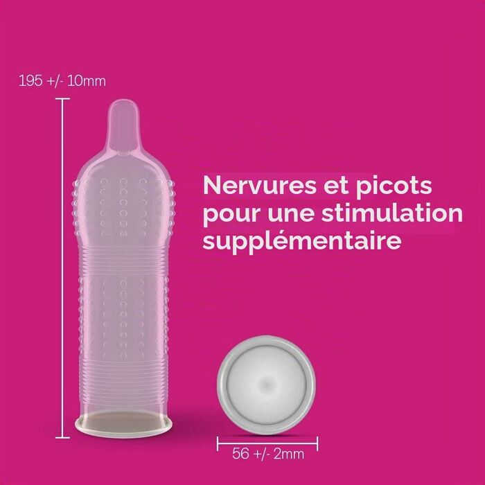 Prezervative Durex Pleasuremax cu striatii si puncte, 12 buc detaliu foto