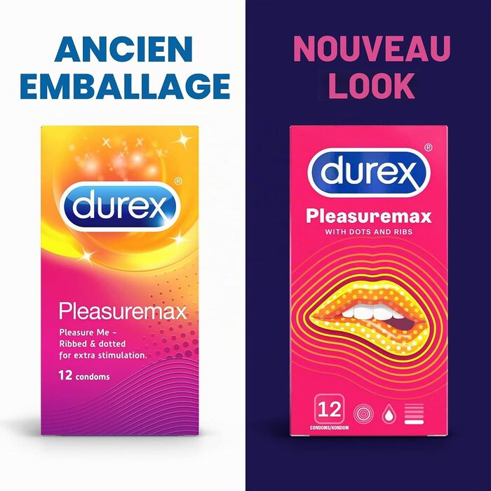 Prezervative Durex Pleasuremax cu striatii si puncte, 12 buc ambalaj vechi - nou