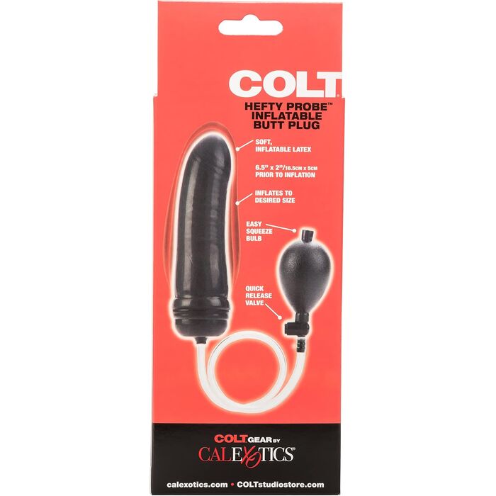 Plug Anal Gonflabil COLT Hefty Probe, Negru cutie