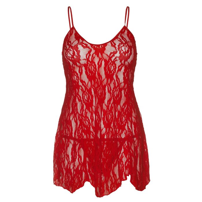 Camasa de noapte Leg Avenue rosie, asezata plat