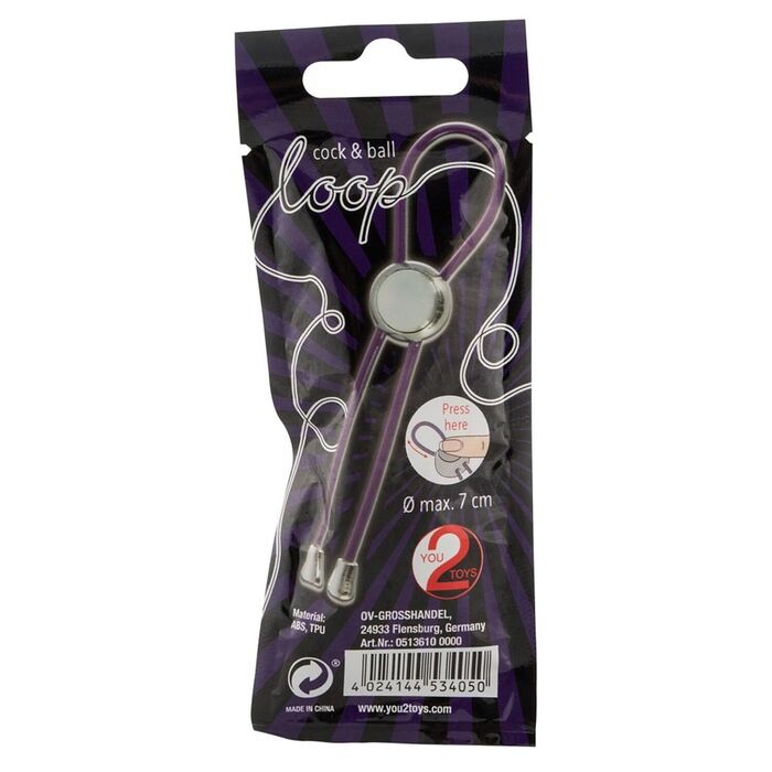 Inel pentru penis Cock and Ball Loop, You2Toys - Violet ambalaj