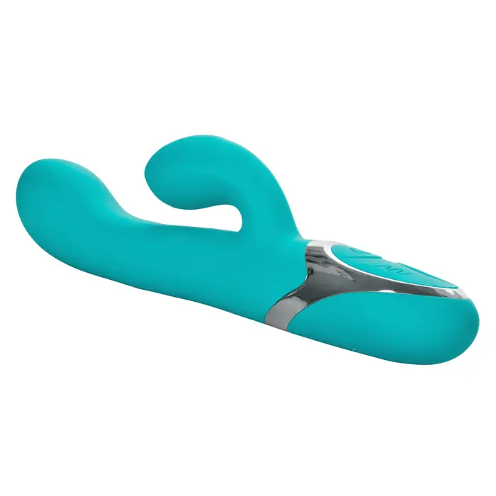 Vibrator Rabbit CalExotics Enchanted Lover, Turcoaz, 12 Vibratii, 4 Rotatii photo
