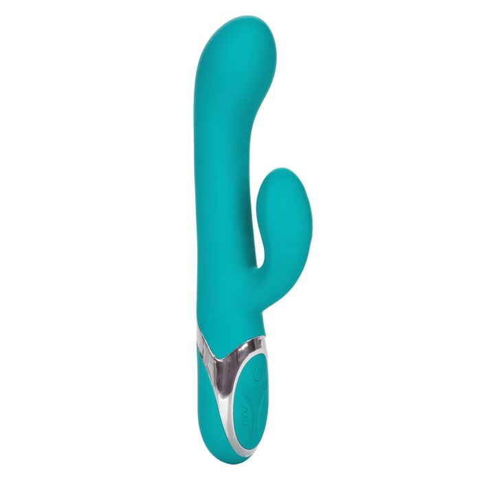 Vibrator Rabbit CalExotics Enchanted Lover, Turcoaz, 12 Vibratii, 4 Rotatii foto