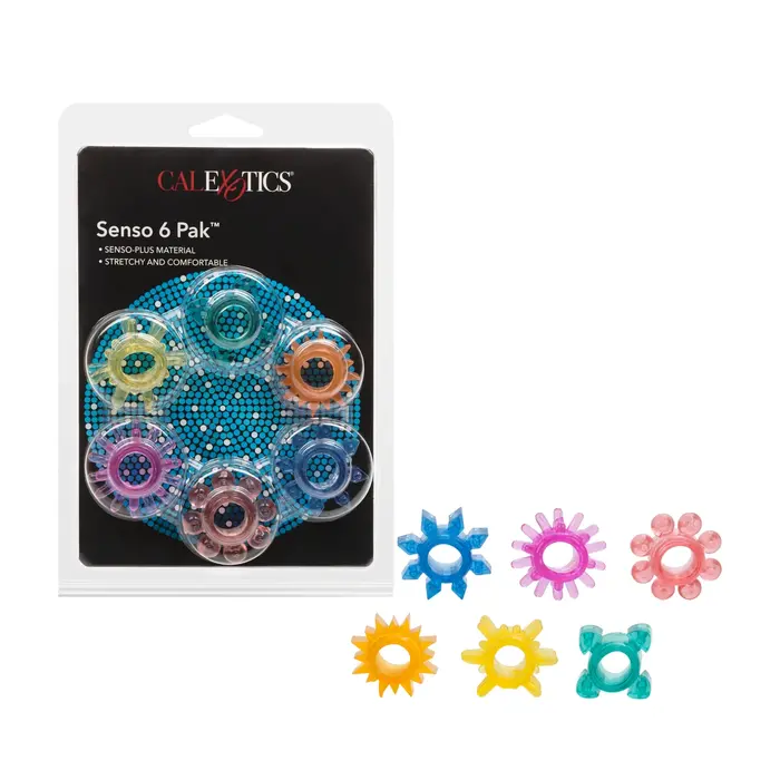Inele penis Senso 6 Pak, a versatile and super-stretchy erection enhancer