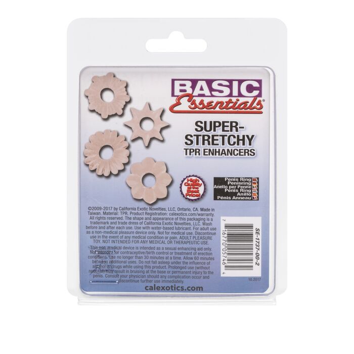 Basic Essentials® Super-stretchy TPR Enhancers - Clear cutie spate