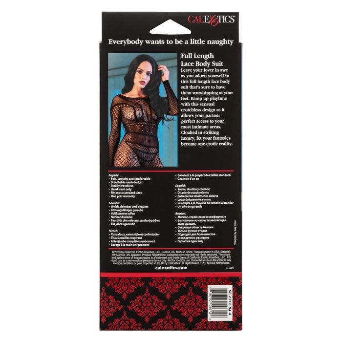 Body Dres Integral din Plasa cu Model Geometric Scandal CalExotics spate cutie