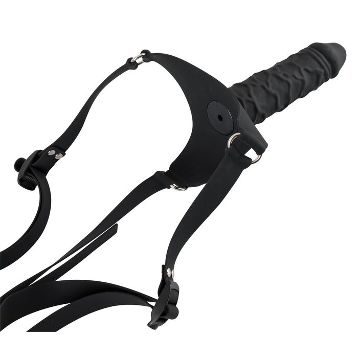 Strapon pentru femei negru - Silicone Strap-on, You2Toys detaliu 2