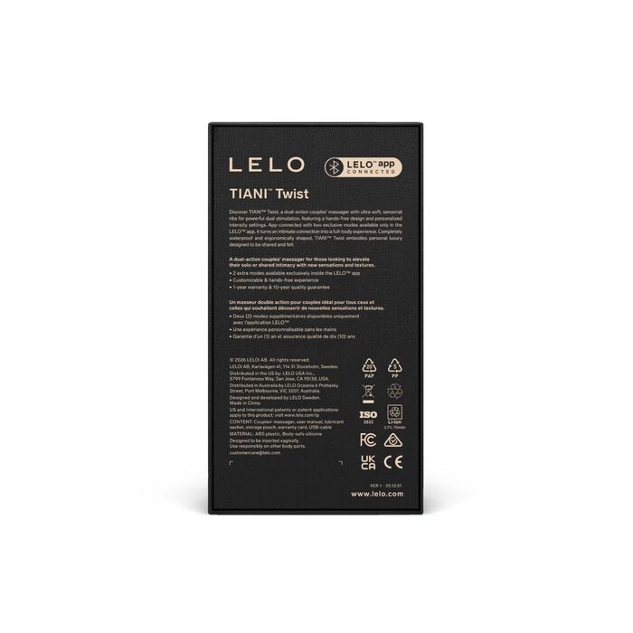 LELO TIANI TWIST APP SEA FOAM TESTER cutie spate
