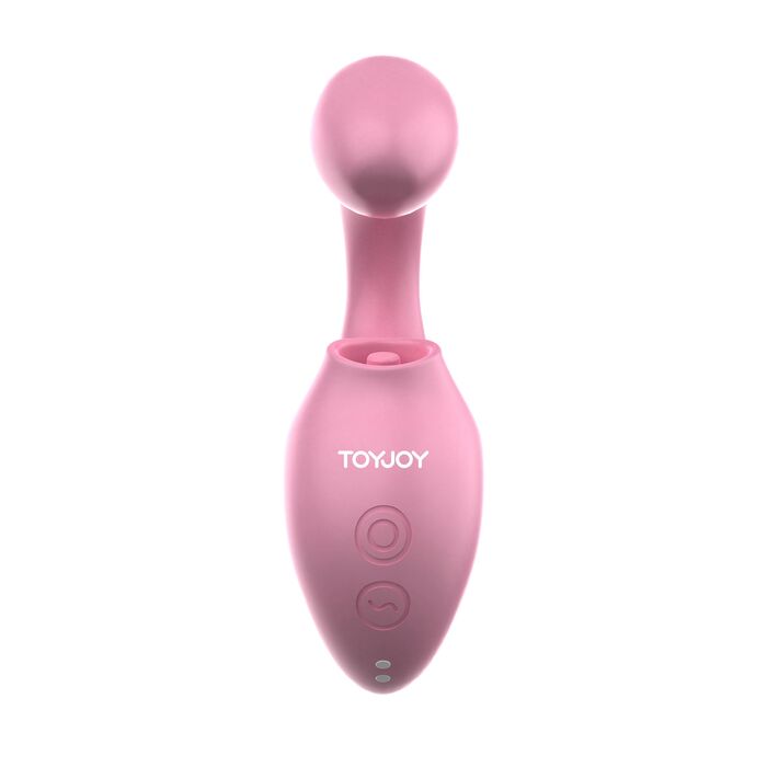 Vibrator clitoridian Twist ToyJoy roz, detaliu port de incarcare USB
